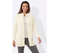 Longstrickjacke INSPIRATIONEN, Damen, Gr. 38, beige (champagner), 50% Baumwolle, 50% Polyacryl, unifarben, Strickjacken Longstrickjacke (94787843-38) champagner