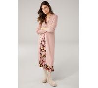 Longstrickjacke LAURA SCOTT, Damen, Gr. 48/50, rosa (rosa, melange), Strick, Obermaterial: 50% Viskose, 28% Polyester, 22% Polyamid, meliert, Basic, figurumspielend, tiefer V-Ausschnitt, Strickjacken