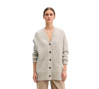 Longstrickjacke MARC O'POLO, Damen, Gr. XS, light braun, Strick, Obermaterial: 38% Baumwolle, 23% Polyester, 19% Alpaka, 19% Wolle, 1% sonstige Fasern, loose fit Po-bedeckend, V-Ausschnitt, Rippbündch
