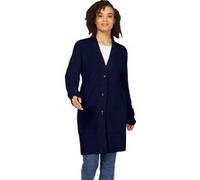 Strickjacke HEINE, Damen, Gr. 44, blau (marine), 50% Viskose, 28% Polyester, 22% Polyamid, unifarben, Strickjacken Strickjacke (65845600-44) marine