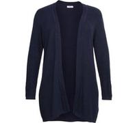 Longstrickjacke SHEEGO, Damen, Gr. 52/54, blau (marine), 100% Baumwolle, unifarben, Strickjacken Longstrickjacke (99758724-52) marine