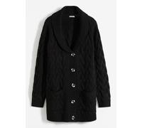 Longstrickjacke mit Schalkragen und Zopfmuster 40/42 (M)