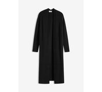 Longstrickjacke BONPRIX, Damen, Gr. 40/42 (M), schwarz, Strick, Obermaterial: 50% Viskose, 26% Polyamid, 24% Polyester, unifarben, oversize, Strickjacken Longstrickjacke, Oversize-Passform, eleganter