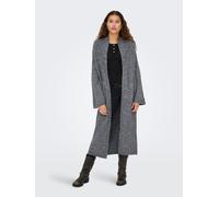 Longstrickjacke ONLY "ONLAZU LS COATIGAN CC KNT", Damen, Gr. M, medium grau melange, Strick, Obermaterial: 49% Polyester, 21% Nylon, 21% Polyacryl, 7% Wolle, 2% Elasthan, unifarben, regular fit lang,
