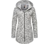 Ragwear Damen weiche Strickjacke mit Teddyfell-Innenfutter und Kapuze Lange Übergangsjacke Leysha Melange YOUMODO Ash Gr. M