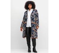 Longstrickjacke SHEEGO BY JOE BROWNS, Damen, Gr. 40/42, blau (nachtblau, gemustert), 77% Polyacryl, 20% Polyester, gemustert, mehrfarbig, Langarm, Strickjacken (86638405-40) nachtblau, gemustert