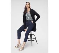 Longstrickjacke TOM TAILOR, Damen, Gr. XL (42), blau (dunkelblau), Strick, Obermaterial: 100% Baumwolle, unifarben, figurumspielend Po-bedeckend, V-Ausschnitt, Bündchen, Strickjacken Strickjacke Longs