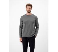 Longsweatshirt LERROS "LERROS Basic-Longsleeve", Herren, Gr. XL, basalt grau, 100% Baumwolle, Sweatshirts (26877535-XL) basalt grau