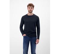 Longsweatshirt LERROS "LERROS Basic-Longsleeve", Herren, Gr. XXL, classic navy, 100% Baumwolle, Sweatshirts (86870722-XXL) classic navy