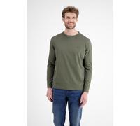 Longsweatshirt LERROS "LERROS Basic-Longsleeve", Herren, Gr. XXL, nordic olive, 100% Baumwolle, Sweatshirts (34579346-XXL) nordic olive