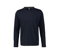Longsweatshirt LERROS "Longsleeve in Grossen Grössen", Herren, Gr. 5XL, classic navy, 100% Baumwolle, Sweatshirts (67316032-5XL) classic navy