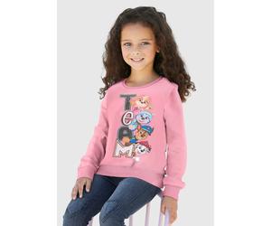 Longsweatshirt PAW PATROL, Mädchen, Gr. 116/122, rosa, Sweatware, Obermaterial: 95% Baumwolle, 5% Elasthan, bedruckt, Basic Po-bedeckend, Rundhals, Bündchen, Sweatshirts (25651926-116) rosa