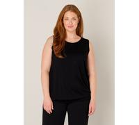 Longtop BASE LEVEL CURVY "Yasmina", Damen, Gr. 44, schwarz, Jersey, Obermaterial: 94% Viskose, 6% Elasthan, unifarben, Basic, figurbetont hüftbedeckend, Rundhals, Tops, Formgebendes Bündchen am Saum (