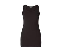 Longtop BASE LEVEL "Yamin", Damen, Gr. 48, schwarz, Jersey, Obermaterial: 94% Baumwolle, 6% Elasthan, unifarben, Basic, figurbetont hüftbedeckend, Rundhals, Tops, Hüftbedeckende Länge (30350736-48) sc