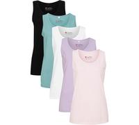Longtop BONPRIX, Damen, Gr. 40/42 (M), lila (hellviolett, rauchsalbei, kristallrosa, schwarz, weiß), Jersey, Obermaterial: 100% Baumwolle, unifarben, figurumspielend Po-bedeckend, Rundhals, eingefasst