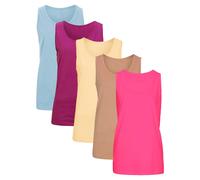 Longtop BONPRIX, Damen, Gr. 44/46 (L), dunkelpink, violettorchidee, hellblau, hellgelb, eiskaffee, Jersey, Obermaterial: 100% Baumwolle, mehrfarbig, unifarben, figurumspielend Po-bedeckend, Rundhals,