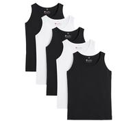 Longtop BONPRIX, Damen, Gr. 56/58 (XXXL), schwarz-weiß (schwarz, schwarz, schwarz, weiß, weiß), Jersey, Obermaterial: 100% Baumwolle, figurumspielend Po-bedeckend, Rundhals, eingefasste Kante, Tops, f