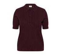 Longtop KAFFE CURVE "Kurzarm-Bluse KCbirda", Damen, Gr. S, rot (fudge cc.), Obermaterial: 60% Viskose CV. 40% Baumwolle CO., Tops (75688554-S) fudge cc.