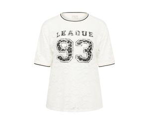 Longtop KAFFE CURVE "T-shirt KCbella", Damen, Gr. L, weiß (chalk), Obermaterial: 90% Polyamid PA. 10% Elasthan EL., Tops (34915854-L) chalk