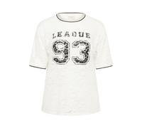 Longtop KAFFE CURVE "T-shirt KCbella", Damen, Gr. M, weiß (chalk), Obermaterial: 90% Polyamid PA. 10% Elasthan EL., Tops (87208115-M) chalk