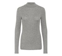 Longtop KAFFE "Langarm-Shirt KAiben", Damen, Gr. L, grau (grau melange), Obermaterial: 77% Modal TENCEL CMD(Lenzing). 19% Wolle mw. 4% Elasthan EL., Tops (79219352-L) grau melange