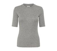 Longtop KAFFE "Langarm-Shirt KAiben", Damen, Gr. XL, grau (grau melange), Obermaterial: 77% Modal TENCEL CMD(Lenzing). 19% Wolle mw. 4% Elasthan EL., Tops (92598764-XL) grau melange