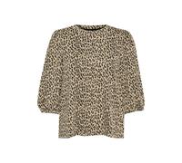 Longtop KAFFE "Langarm-Shirt KAjanni", Damen, Gr. XS, bunt (leopard jacquard), Obermaterial: 55% Viskose CV. 40% Polyester PES. 5% Elasthan EL., Tops (22160959-XS) leopard jacquard