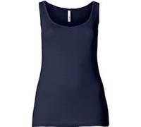 Tanktop SHEEGO, Damen, Gr. 50, blau (marine), 100% Baumwolle, unifarben, V-Ausschnitt, Tops Tanktop (43778017-50) marine