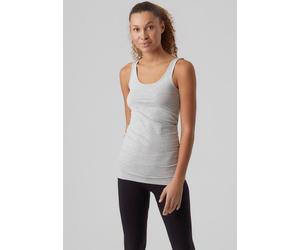 Longtop VERO MODA "VMMAXI", Damen, Gr. M, grau (grau meliert), Jersey, Obermaterial: 67% Polyester, 29% Baumwolle, 4% Elasthan, unifarben, Basic, sehr figurbetont Po-bedeckend, Rundhals, Tops (294178-