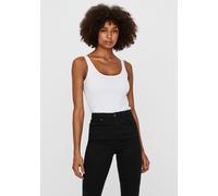 Longtop VERO MODA "VMMAXI", Damen, Gr. XL, weiß, Jersey, Obermaterial: 93% Baumwolle, 7% Elasthan, unifarben, Basic, sehr figurbetont Po-bedeckend, Rundhals, Tops (842659-XL) weiß