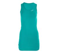 Winshape Damen Fitness Freizeit Longtop WTR15 mit seitlicher Raffung, Slim Style Tanktop, Ocean/Grün, XL