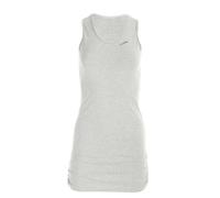 Longtop WINSHAPE "WTR15", Damen, Gr. XS, grau (grau melange), 48% Baumwolle, 48% Polyester, 4% Elasthan, Rundhals, ohne Ärmel, Tops, mit seitlicher Raffung (27458608-XS) grau melange