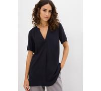 Longtunika BONPRIX, Damen, Gr. 38, schwarz, Obermaterial: 100% Viskose, gerade, Tuniken Longtunika, gerader Schnitt, mit kurzem Arm, mit Henleykragen, aus Viskose (74282733-38) schwarz