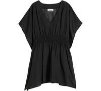 Longtunika BONPRIX, Damen, Gr. 40/42 (M), schwarz, Obermaterial: 100% Polyester, figurumspielend, Tuniken Longtunika, luftiger Webstoff, transparente Optik, tiefer V-Ausschnitt (75051349-40) schwarz