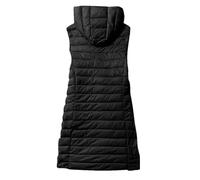 Longweste Damen Leichte Steppweste Reissverschluss Daunenweste Casual Ärmellos Jacke Elegant Frauen Weste Mit Kapuze Westen Winter Pufferweste Winterweste Warm Übergangsweste Einfarbig
