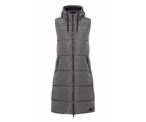 Longweste OXMO "Longweste OXSolice", Damen, Gr. S, grau (pewter), Obermaterial: 100% Polyester PES., Westen Longweste (38084854-S) pewter
