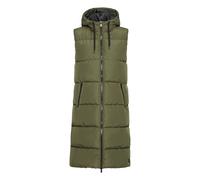 Longweste OXMO "Longweste OXSolice", Damen, Gr. XL, grün (dusty olive), Obermaterial: 100% Polyester PES., Westen Longweste (29109651-XL) dusty olive