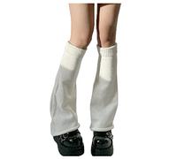 Longyangqk Frauen 80er Jahre Beinlinge gestrickt gehäkelt Beinabdeckung Strümpfe High Heels Stiefel lange Socken für Party
