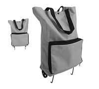 Longzhuo einkaufswagentasche mit Rollen,40 L Große Einkaufswagentasche Faltbar,2-in-1 600D Wiederverwendbarer und Regenfeste Shopping Trolley,für Shopping Einkaufswagen für Supermarkt