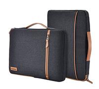 LONMEN 14 Zoll Laptop Sleeve Hülle Tasche Laptophülle mit Griff Kompatibel mit 14" Lenovo Chromebook S330 / ThinkPad A485 T480s / HP ProBook 640 645 G4 / Acer Swift 5 7 / Dell Inspiron 3490,Braun
