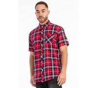 Lonsdale Brixworth Hemd red/Dark Navy/White, XL