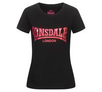 Lonsdale London CARTMEL Frauen T-Shirt schwarz S 100% Baumwolle Basics, Casual Wear, Streetwear