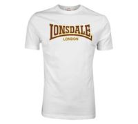 Lonsdale Herren T‑Shirt Classic Kurzarm schmale Passform Weiß XXL