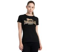 Lonsdale T‑Shirt Bantry Damen Kurzarm Schwarz Größe M