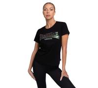 Lonsdale Damen HARRAY T-Shrit, Black/Rainbow, X-Small