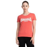 Lonsdale Damen-T-Shirt aus Baumwolle, Rundhalsausschnitt, Freizeitkleidung | 100 % gekämmte Baumwolle, weicher Griff, normale Passform, bequemes Kurzarm-T-Shirt für Reisen, Fitnessstudio & den Alltag