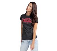 Lonsdale Damen Tulse T-Shirt, Marl Black, XS EU
