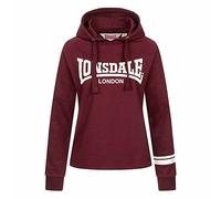 Lonsdale Frauen Kapuzensweatshirt CALLANISH Oxblood/White XL 117404