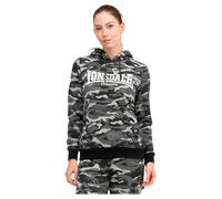 Lonsdale Frauen Kapuzensweatshirt Clough, Camo Grey, XL, 117640