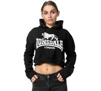 Lonsdale Frauen Kapuzensweatshirt Cropped ROXETH Black XXL